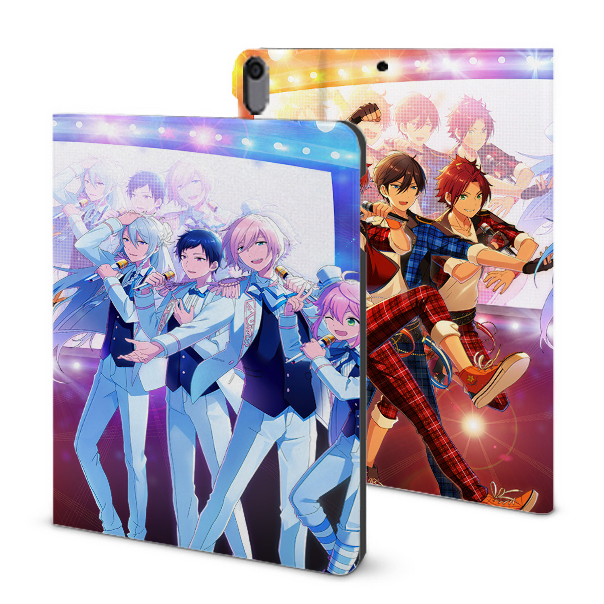 （画像用） あんさんぶるスターズ! Ensemble Stars IPad ケース ブック型 PUレザー TPU 耐衝撃 軽量 薄型 ペン収納なし 全面保護 IPad 各モデル対応